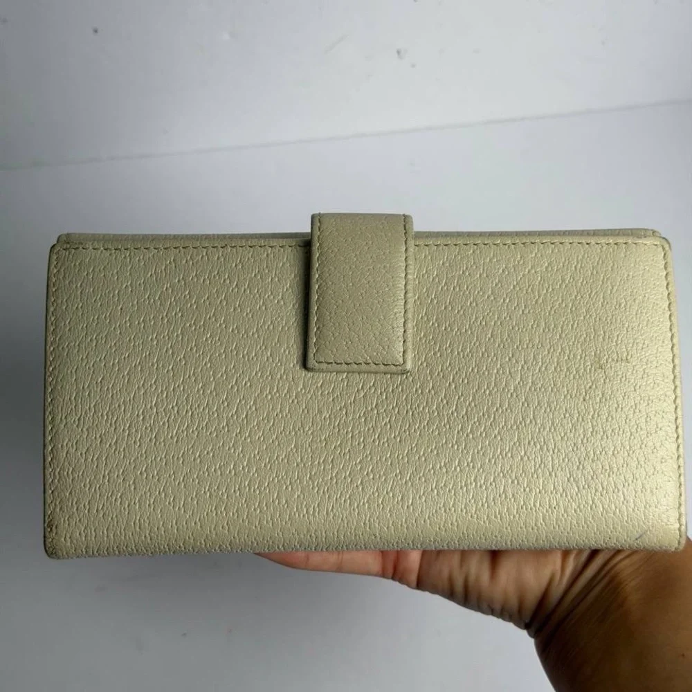 Gucci Soho Studded GG Logo Creamy White Leather Continental Wallet - Picture 6 of 13